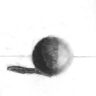 Moon turned ball (charcoal on paper)